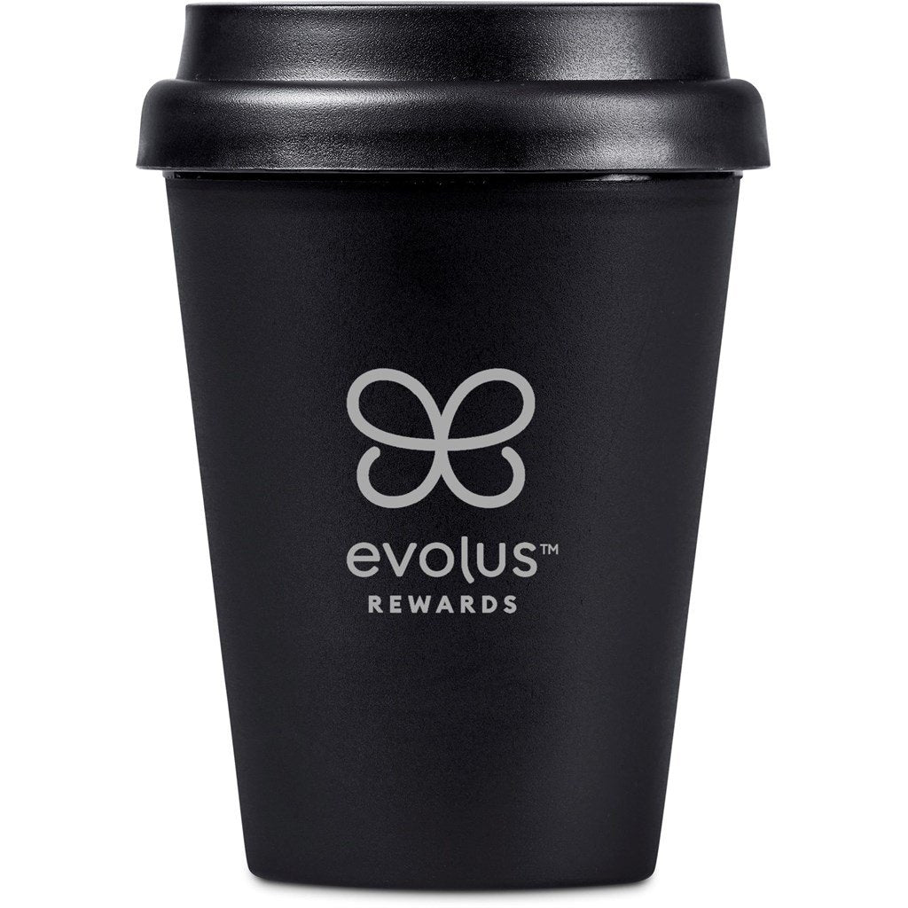 Perk Recycled Plastic Double-Wall Tumbler – 300ml BLACK - Travel Mugs and Tumblers,Drinkware,Recycled Drinkware