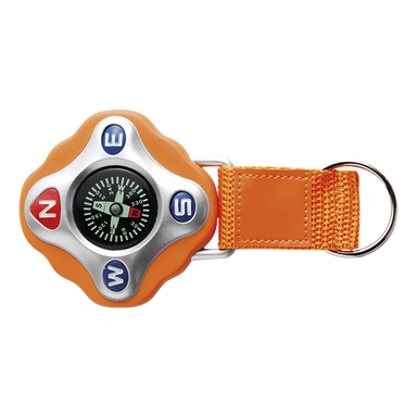 Plastic Compass on Strap Orange / STD / Last Buy - Keychains