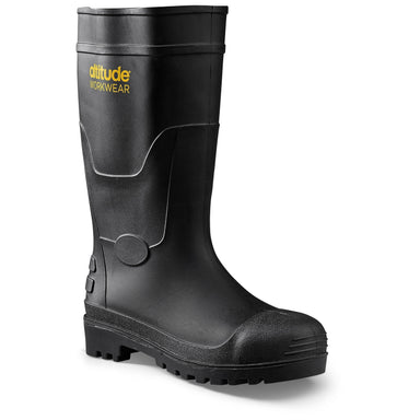 Power Gumboot Steel Toe Cap-5-Black-BL