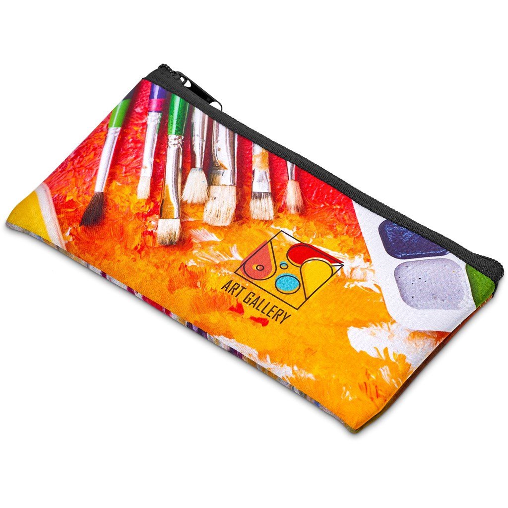Pre-Printed Sample Custom Creative Neoprene Pencil Case BLACK - Stationery