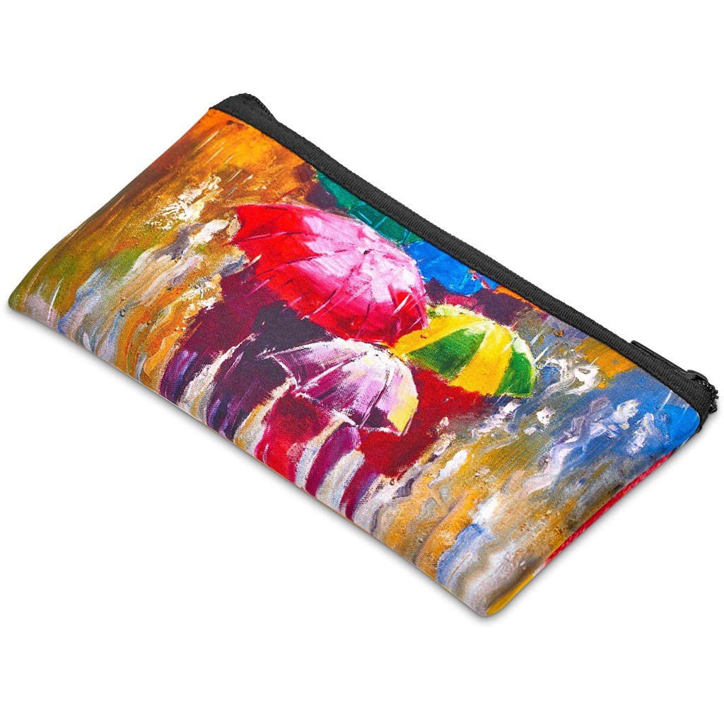Pre-Printed Sample Custom Creative Neoprene Pencil Case BLACK - Stationery