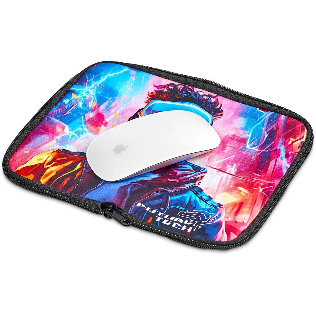 Pre-Printed Sample Custom Dinky Neoprene Mouse Pad Pouch BLACK - Stationery