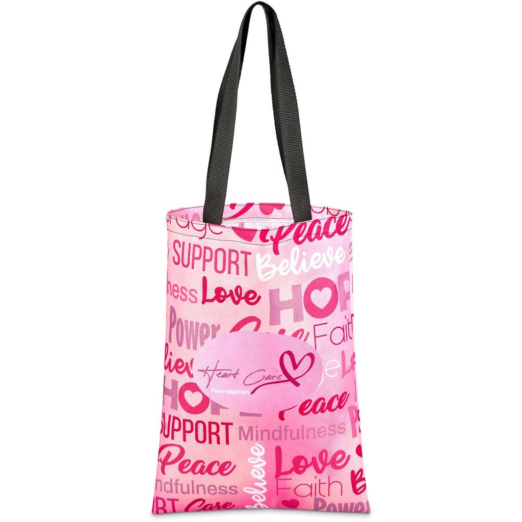 Pre-Printed Sample Custom Eden Recycled PET Stitch-Bond Shopper BLACK - and Tote Bags