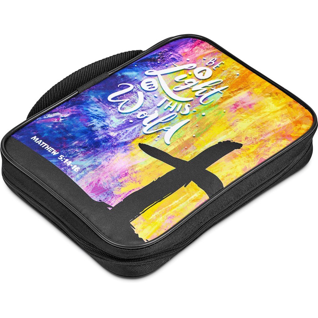 Pre-Printed Sample Custom Faith Bible Book Bag BLACK - Home and Living