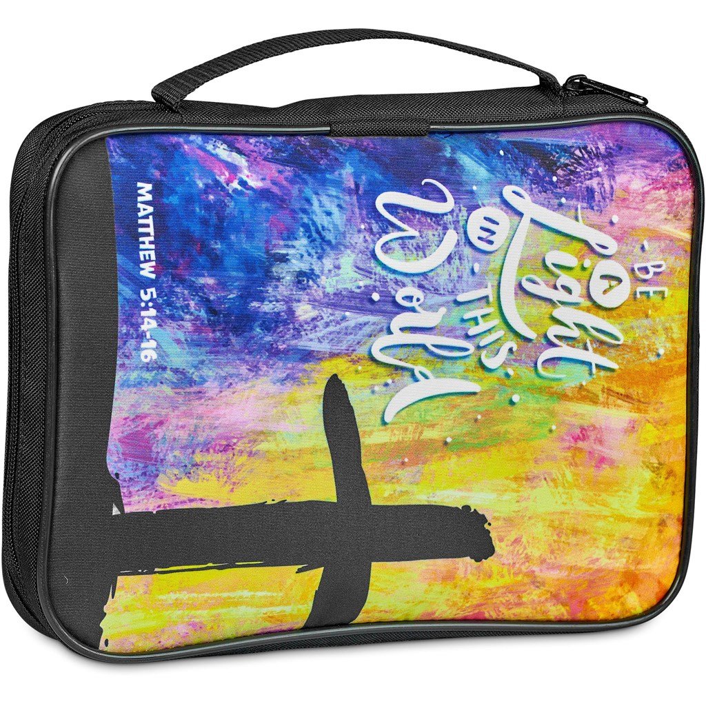 Pre-Printed Sample Custom Faith Bible Book Bag BLACK - Home and Living