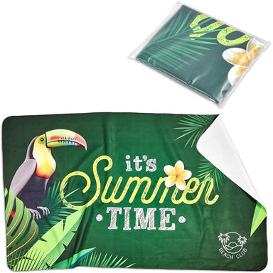 Pre-Printed Sample Custom Hula Beach Towel - Single Sided SOLID WHITE - and Outdoor