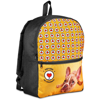 Pre-Printed Sample Custom Huron Backpack BLACK - Drawstring Bags and Backpacks