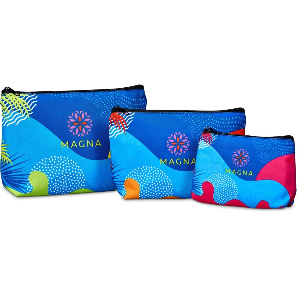 Pre-Printed Sample Custom Kosi Midi Toiletry Bag BLACK - and Cosmetic Bags