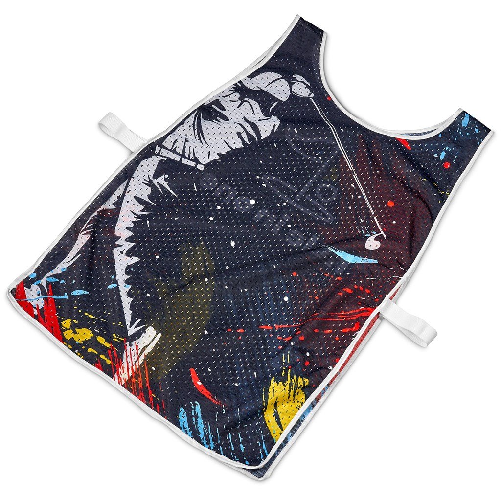 Pre-Printed Sample Custom League Caddy Bib SOLID WHITE - Sports and Fitness
