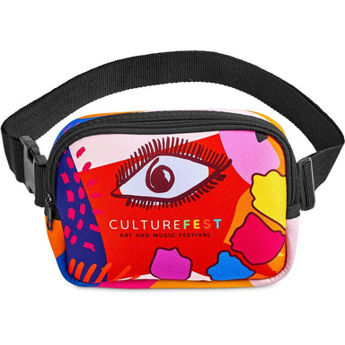 Pre-Printed Sample Custom Lula Neoprene Waist Bag BLACK - Crossbody and Bags