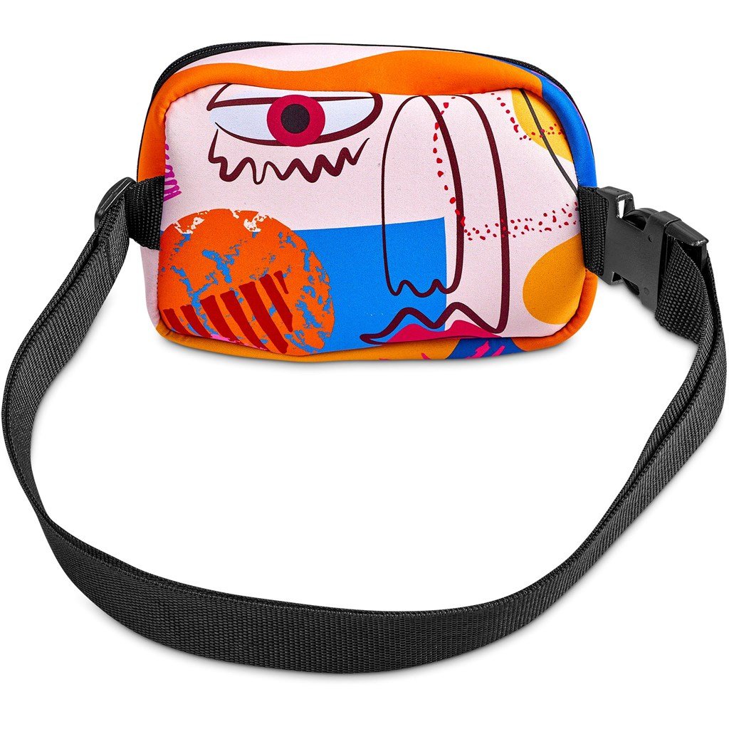 Pre-Printed Sample Custom Lula Neoprene Waist Bag BLACK - Crossbody and Bags