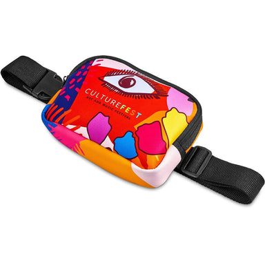 Pre-Printed Sample Custom Lula Neoprene Waist Bag BLACK - Crossbody and Bags