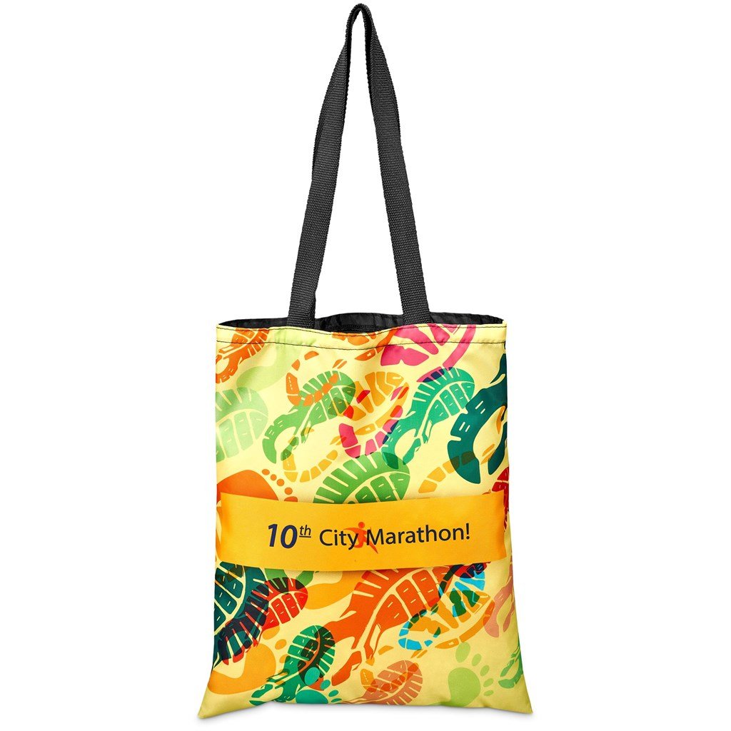Pre-Printed Sample Custom Mall Shopper With Front Panel BLACK - and Tote Bags