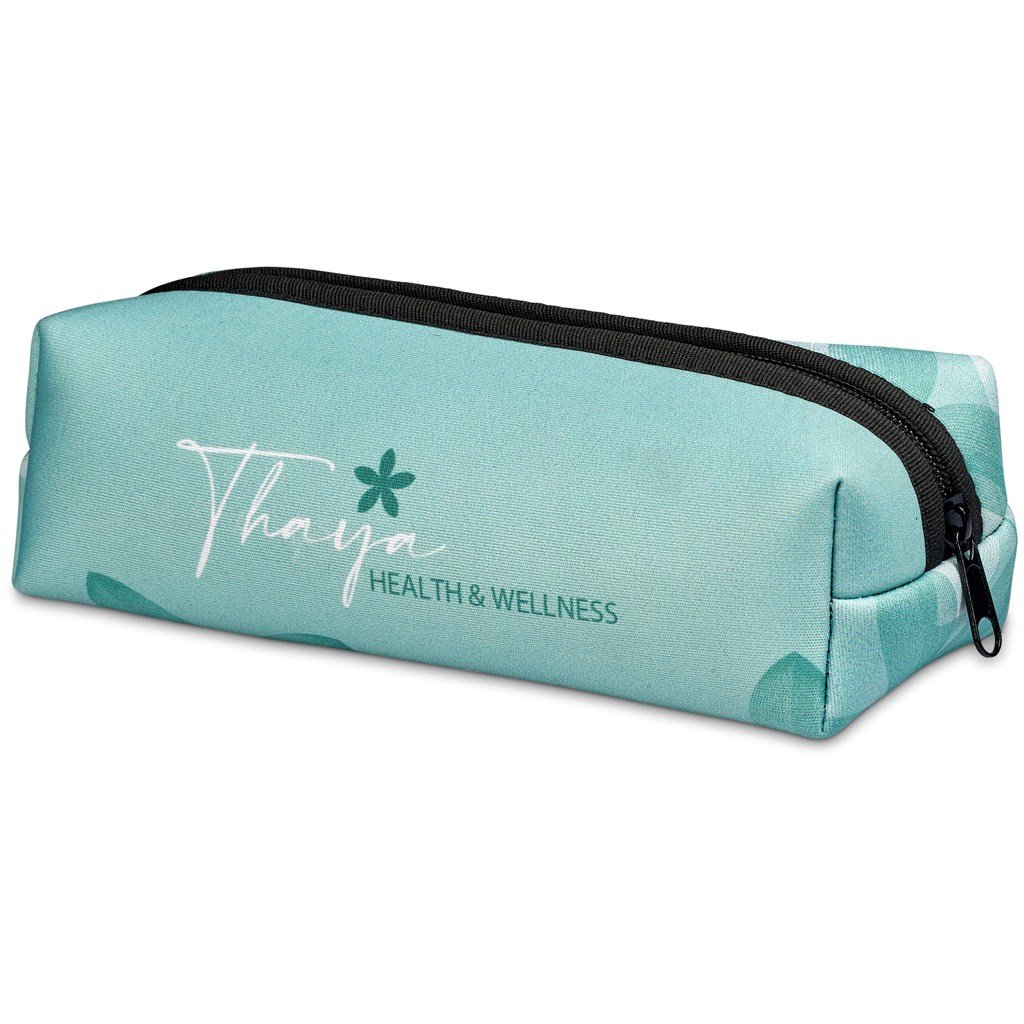 Pre-Printed Sample Custom Neoprene Doodle Pencil Case BLACK - Stationery