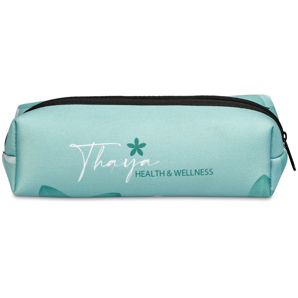 Pre-Printed Sample Custom Neoprene Doodle Pencil Case BLACK - Stationery