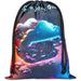 Pre-Printed Sample Custom Pacific Maxi Polyester Drawstring Pouch BLACK - Bags and Backpacks