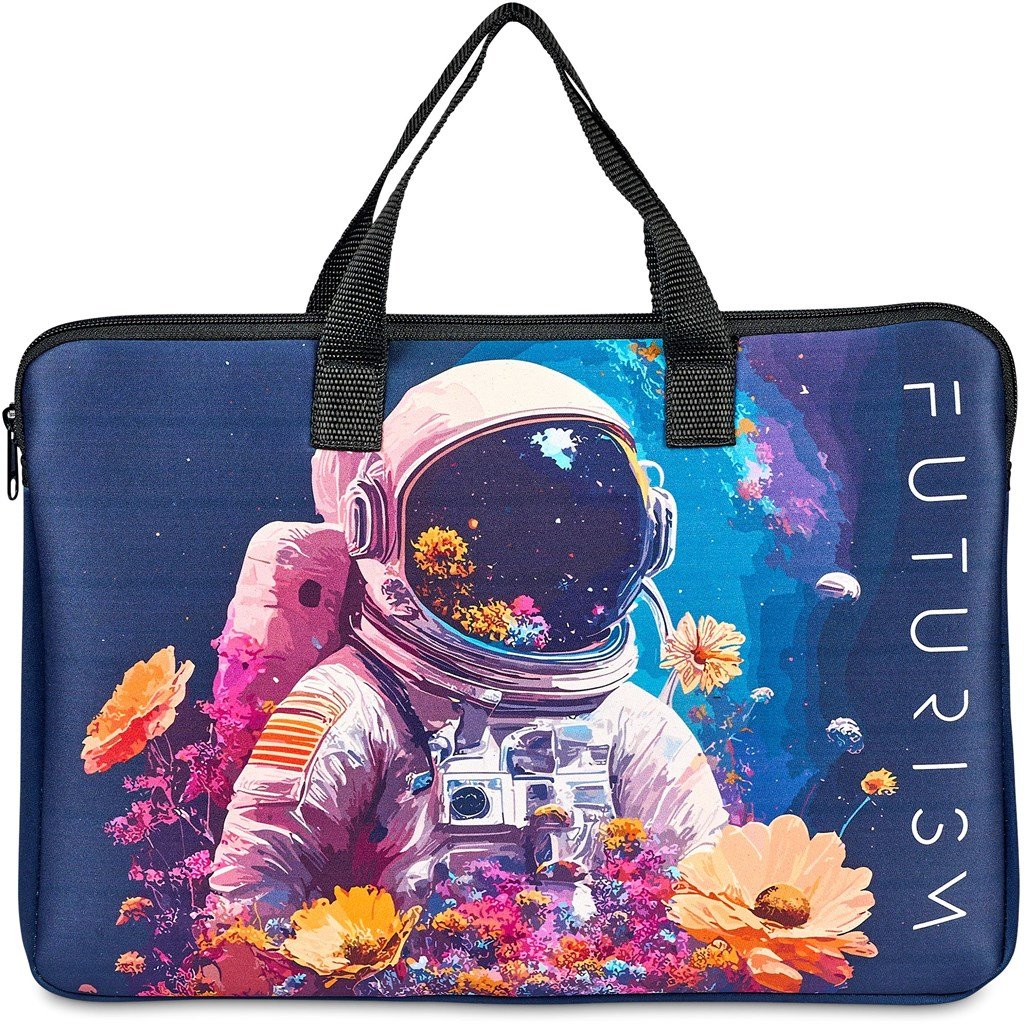 Pre-Printed Sample Custom Plett Neoprene 13-inch Laptop Sleeve with Handles BLACK - Tech Sleeves