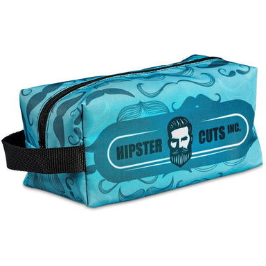 Pre-Printed Sample Custom Table View Toiletry Bag BLACK - and Cosmetic Bags