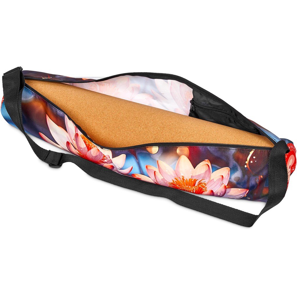 Pre-Printed Sample Custom Wilderness Polyester Yoga Bag BLACK - Sports and Fitness