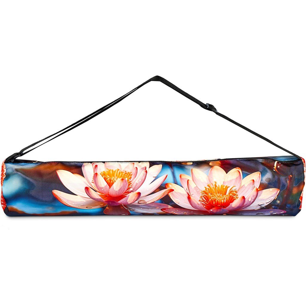 Pre-Printed Sample Custom Wilderness Polyester Yoga Bag BLACK - Sports and Fitness