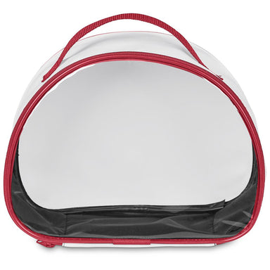 Pre-Production Sample Custom Aloe Toiletry Bag With PVC Front Window RED - and Cosmetic Bags