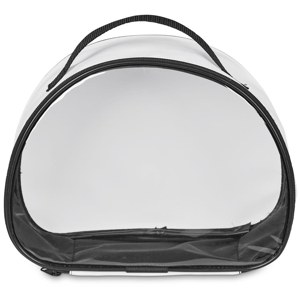 Pre-Production Sample Custom Aloe Toiletry Bag With PVC Front Window BLACK - and Cosmetic Bags