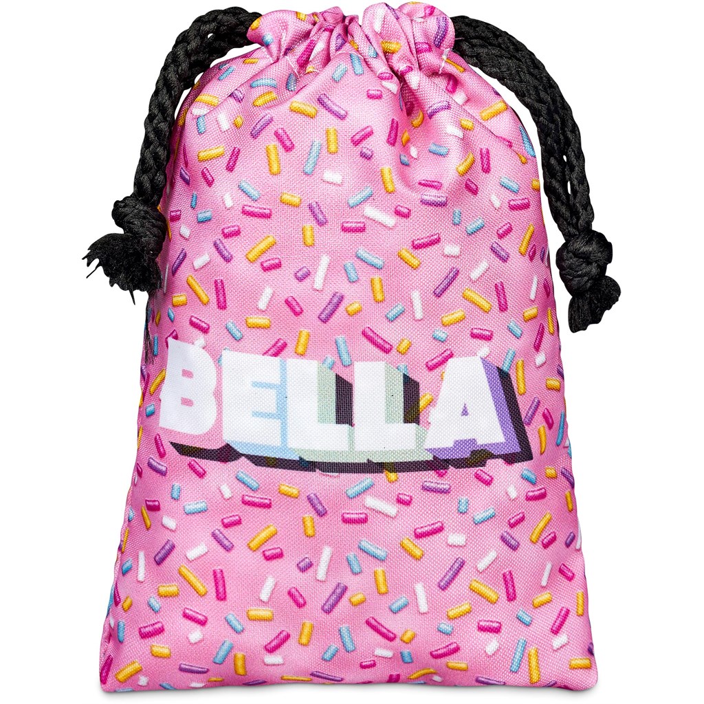 Pre-Production Sample Custom Atlantic Mini Polyester Drawstring Pouch BLACK - Bags and Backpacks