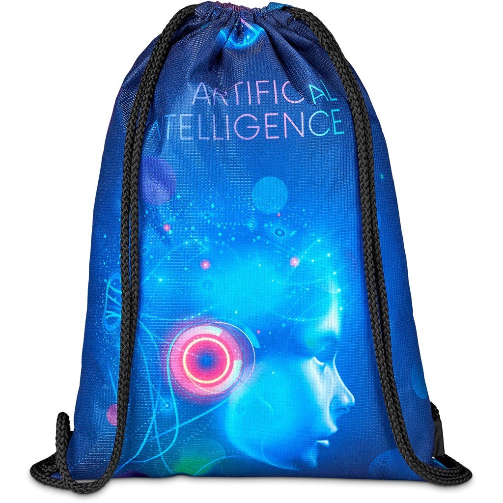 Pre-Production Sample Custom Bellville Recycled PET Drawstring Bag BLACK - Bags and Backpacks