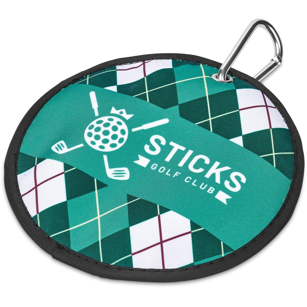 Pre-Production Sample Custom Eagle Polyester Golf Ball Cleaner BLACK - Sports and Fitness