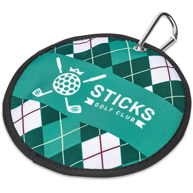 Pre-Production Sample Custom Eagle Polyester Golf Ball Cleaner BLACK - Sports and Fitness