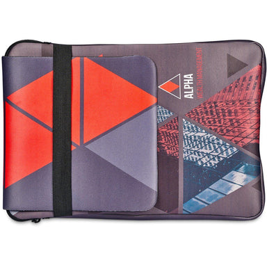 Pre-Production Sample Custom Grotto Neoprene 13-Inch Laptop Sleeve With Build-In Mouse Pad BLACK - Tech Sleeves
