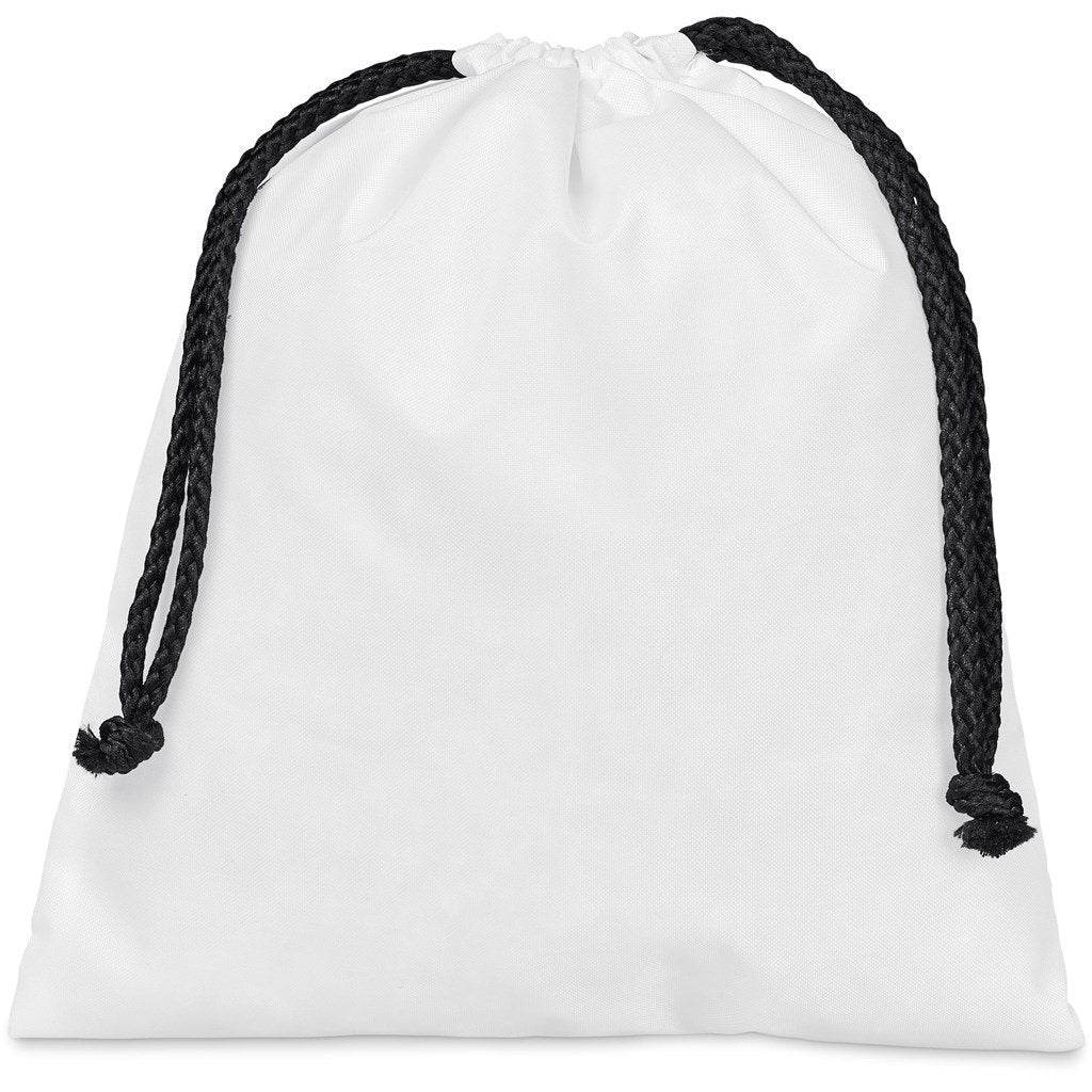 Pre-Production Sample Indian Midi Polyester Drawstring Pouch BLACK - Custom Bags and Backpacks