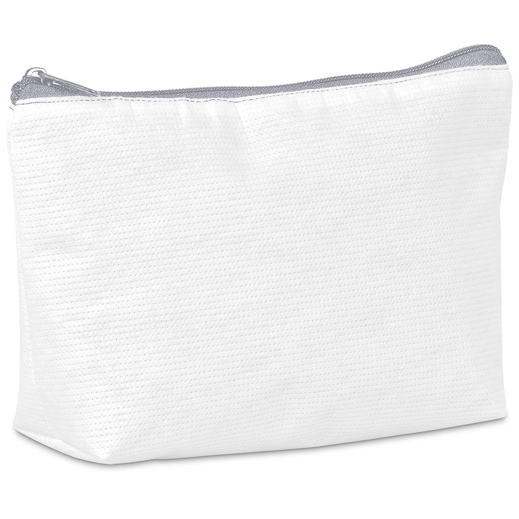 Pre-Production Sample Custom Leanne Recycled PET Stitch-Bond Midi Toiletry Bag BLACK - and Cosmetic Bags