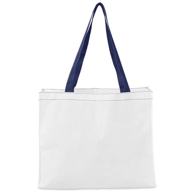 Pre-Production Sample Custom Menlyn Recycled PET Stitch-Bond Shopper NAVY - and Tote Bags