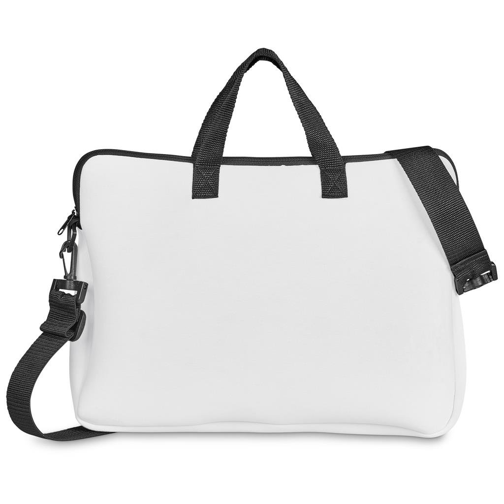 Pre-Production Sample Custom Neoprene 15.6-inch Nimbus Laptop Sleeve With Strap BLACK - Tech Sleeves