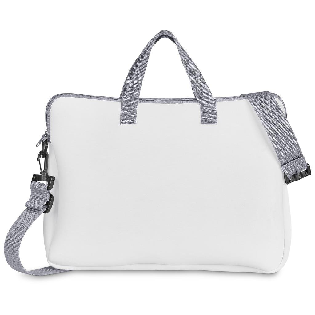 Pre-Production Sample Custom Neoprene 15.6-inch Nimbus Laptop Sleeve With Strap GREY - Tech Sleeves