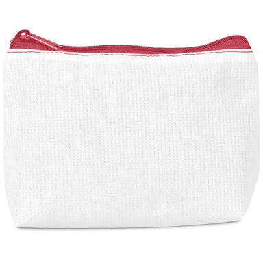 Pre-Production Sample Custom Recycled PET Stitch-Bond Mini Toiletry Bag RED - and Cosmetic Bags
