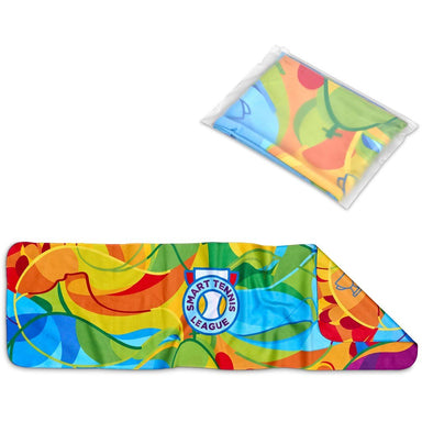 Pre-Production Sample Custom Relay Sports Towel - Double-Sided Branding SOLID WHITE - and Fitness