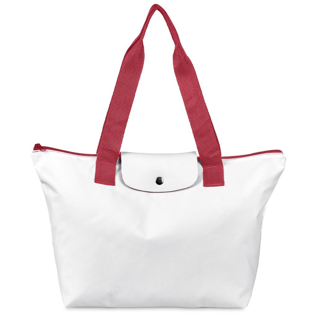 Pre-Production Sample Custom Rosebank Polyester Roll-Up Tote Bag RED - Shopper and Bags