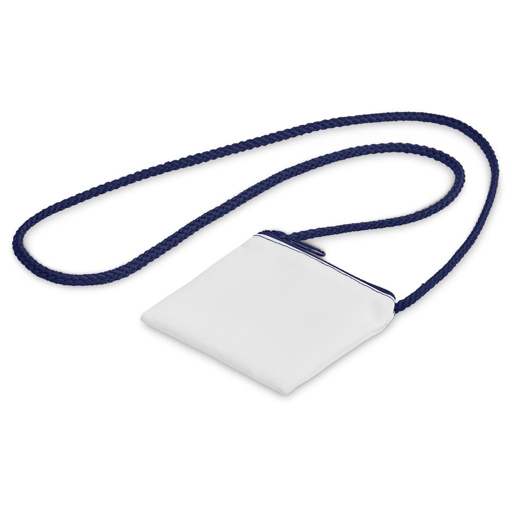 Pre-Production Sample Custom Sani Tuck Money Neck Pouch NAVY - School Accessories,Custom Stationery