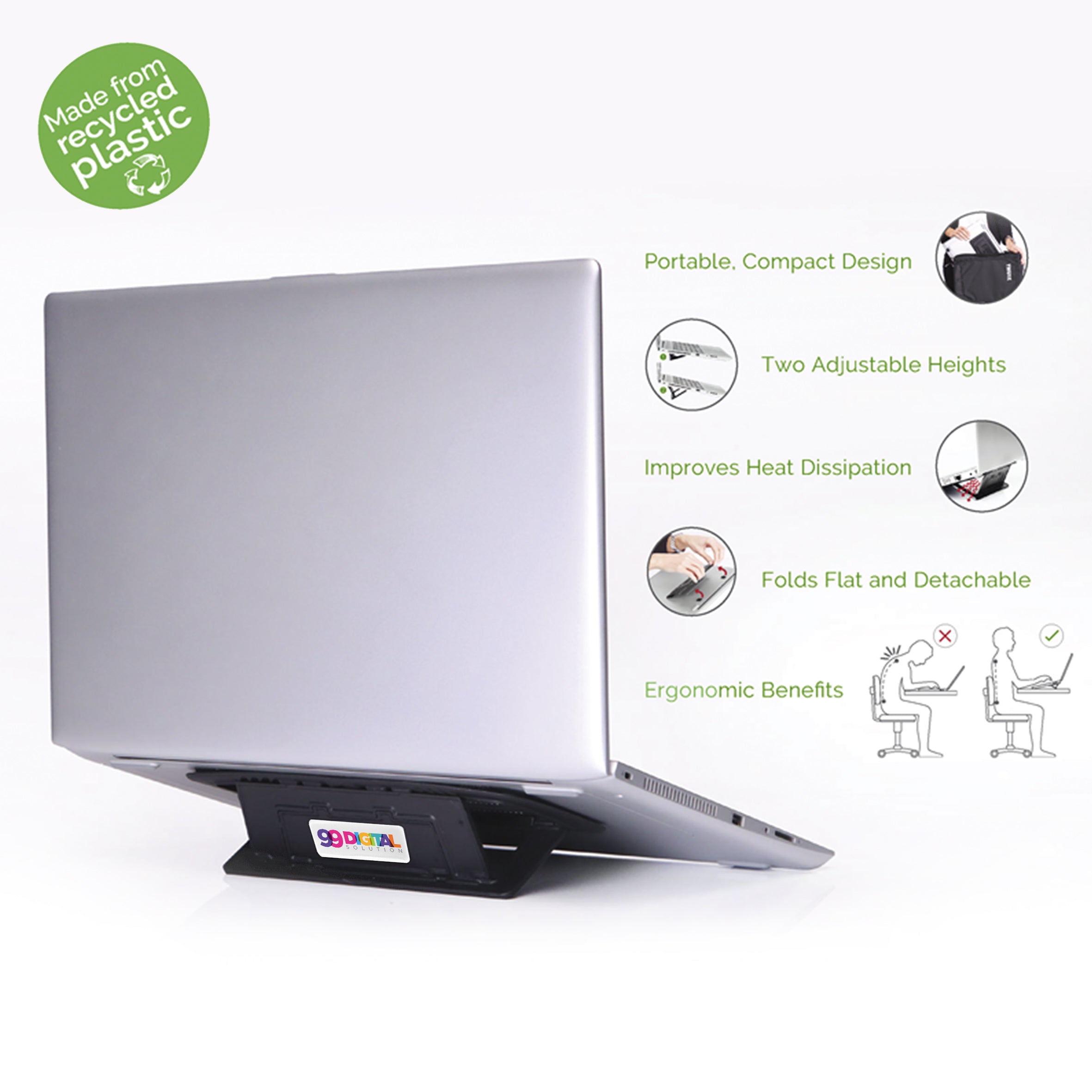 Eezigo Portable Laptop Stand Black / BL