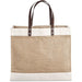 Reza Jute & Cotton Tote with Leather Handles NATURAL - Eco-Friendly Bags,Shoppers and Totes,Cotton Products,Jute Products,Bags,Bags