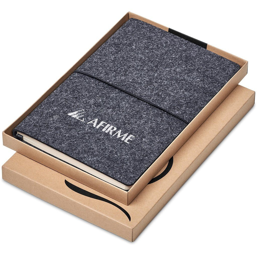 Rika Recycled PET Felt A5 Soft Cover Notebook DARK GREY - Notebooks,Eco-Friendly Notebooks,Recycled Products,Notebooks,Ideas