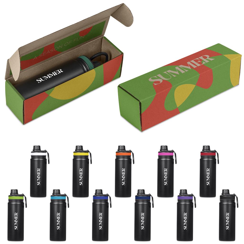 Romero Bottle in Bianca Custom Gift Box - Bottles Flasks And Tall Tumblers In Boxes,Custom Packaging