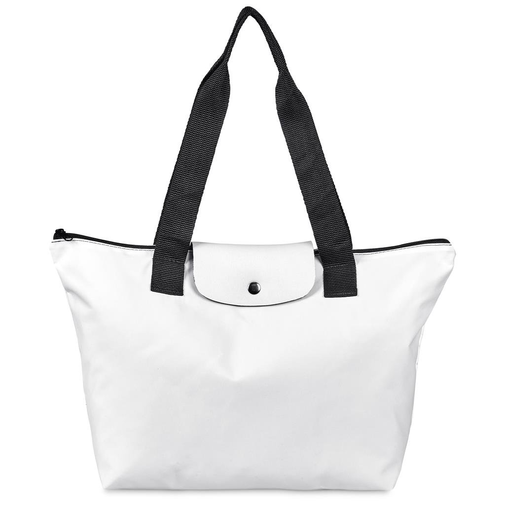 Custom Rosebank Polyester Roll-Up Tote Bag BLACK - Shopper and Bags,Custom Bags
