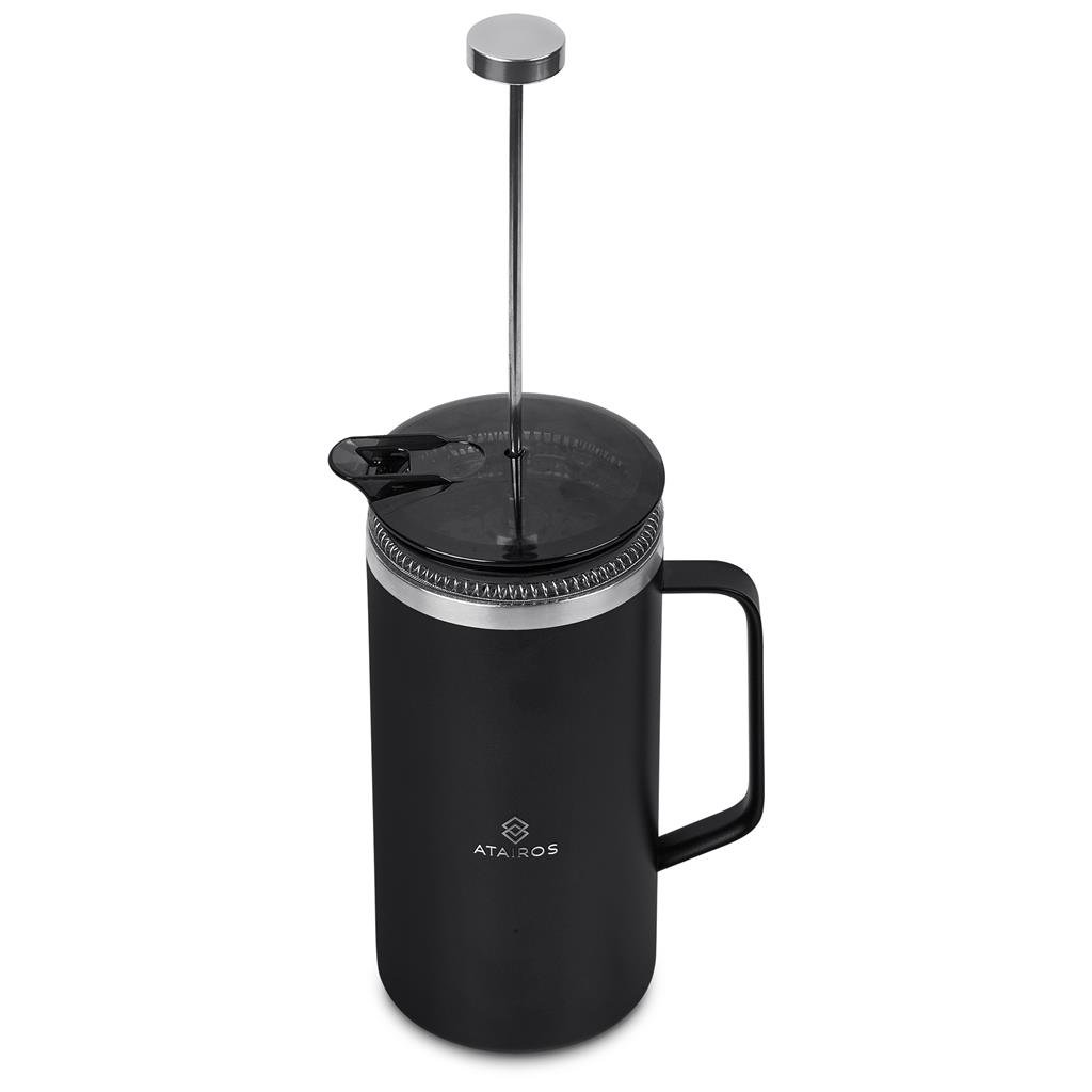 Rostov Stainless Steel Vacuum Coffee Plunger - 950ml BLACK - Coffee,Coffee Plungers,Home and Living