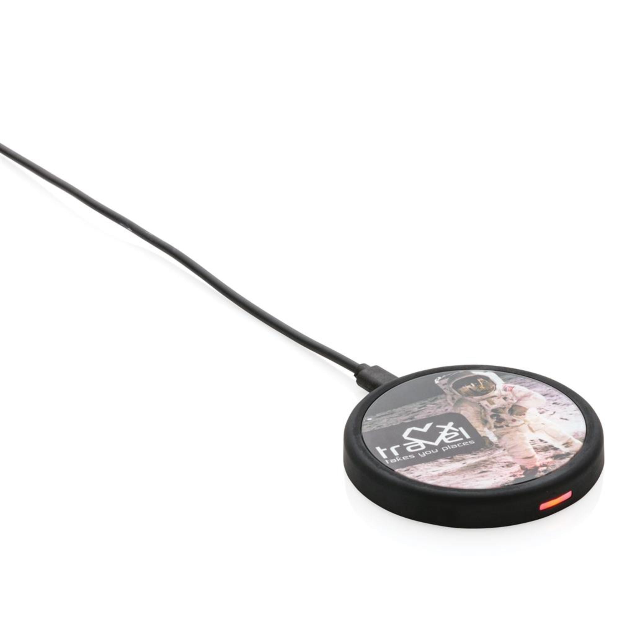 Branded Round 5-Watt Wireless Charger