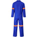 Safety Polycotton Boiler Suit - Reflective Arms & Legs - Orange Tape
