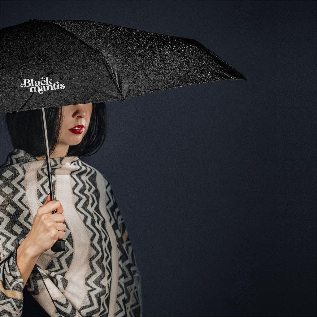 Salem Recycled PET Compact Umbrella with EVA Pouch BLACK - Umbrellas,Recycled Products,Umbrellas,Recycled Umbrellas