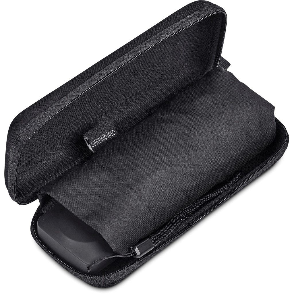 Salem Recycled PET Compact Umbrella with EVA Pouch BLACK - Umbrellas,Recycled Products,Umbrellas,Recycled Umbrellas